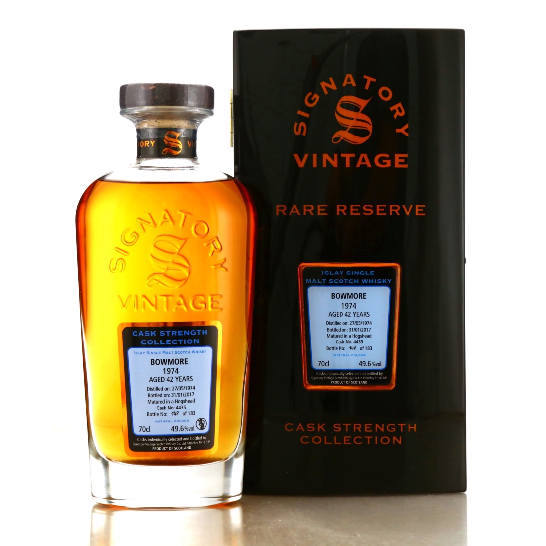 Bowmore 1974 Signatory Vintage 42 Year Old Cask Strength