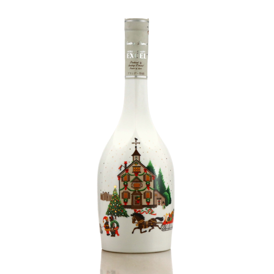 Suntory Brandy Excel Ceramic Christmas Decanter