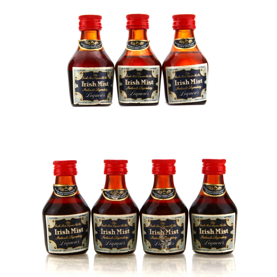 Irish Mist Liqueur Miniatures 1970s x 7