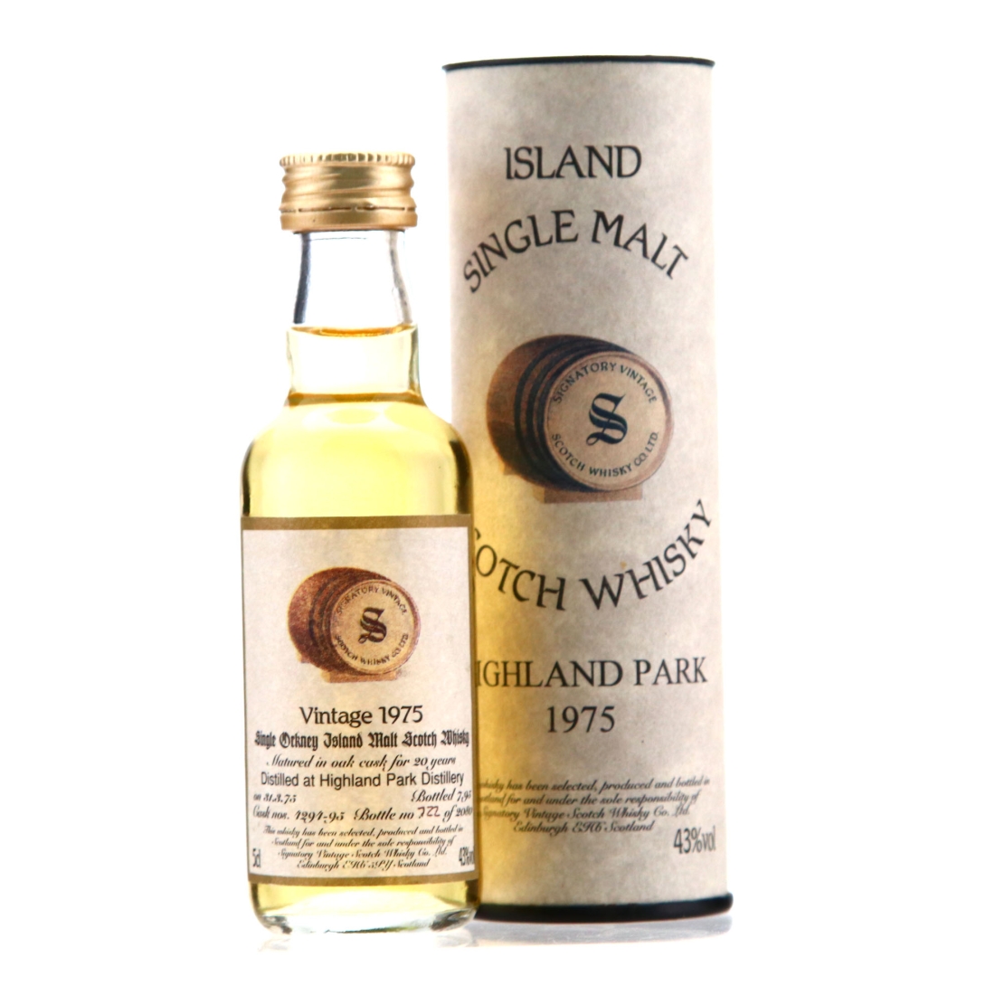 Highland Park 1975 Signatory Vintage 20 Year Old Miniature 5cl