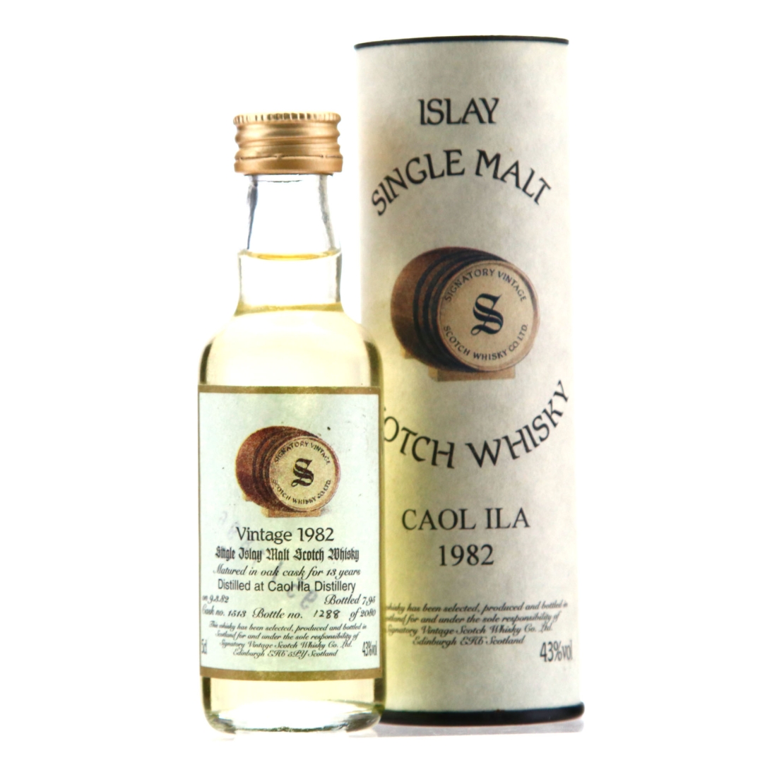 Caol Ila 1982 Signatory Vintage 13 Year Old Miniature​