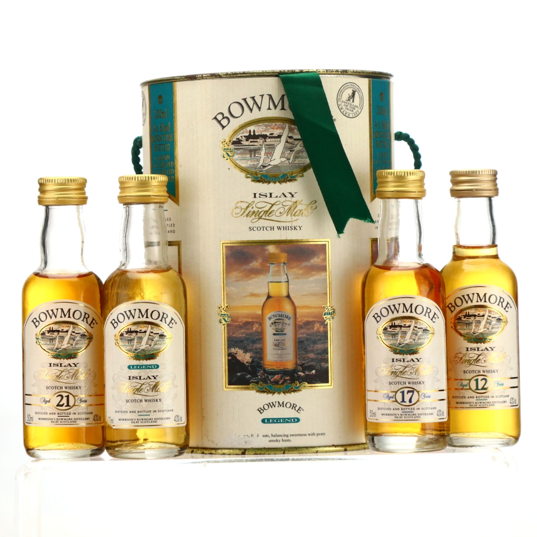 Bowmore Core Range 1990s Miniatures x 4