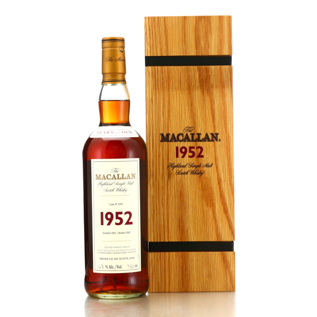 Macallan 1952 Fine and Rare 49 Year Old #1250 75cl / US Import