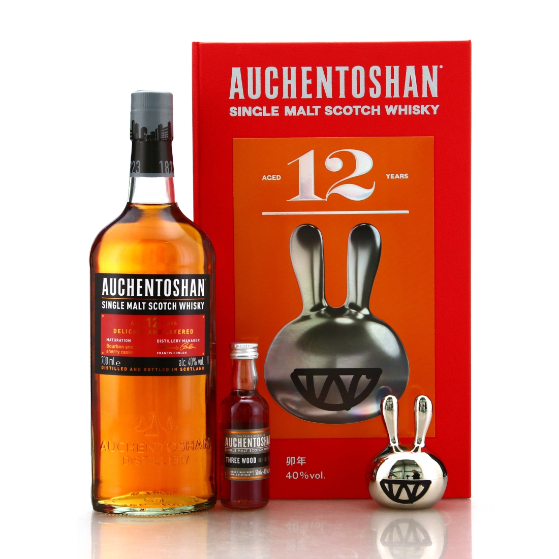 Auchentoshan 12 Year Old Gift Pack / Year of the Rabbit
