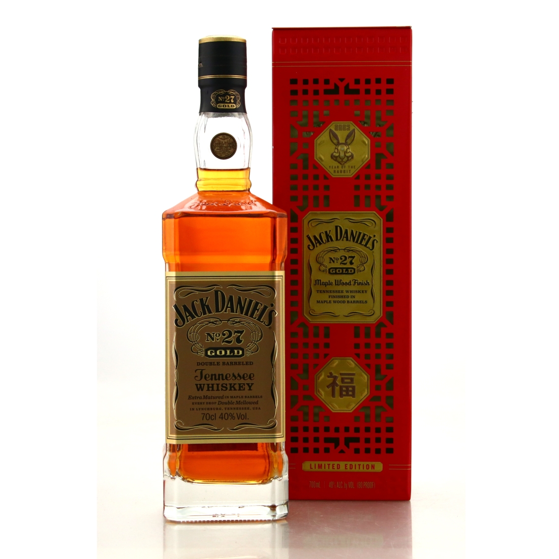 Jack Daniel's No.27 Gold Maple Wood Finish 70cl / Year of a Rabbit
