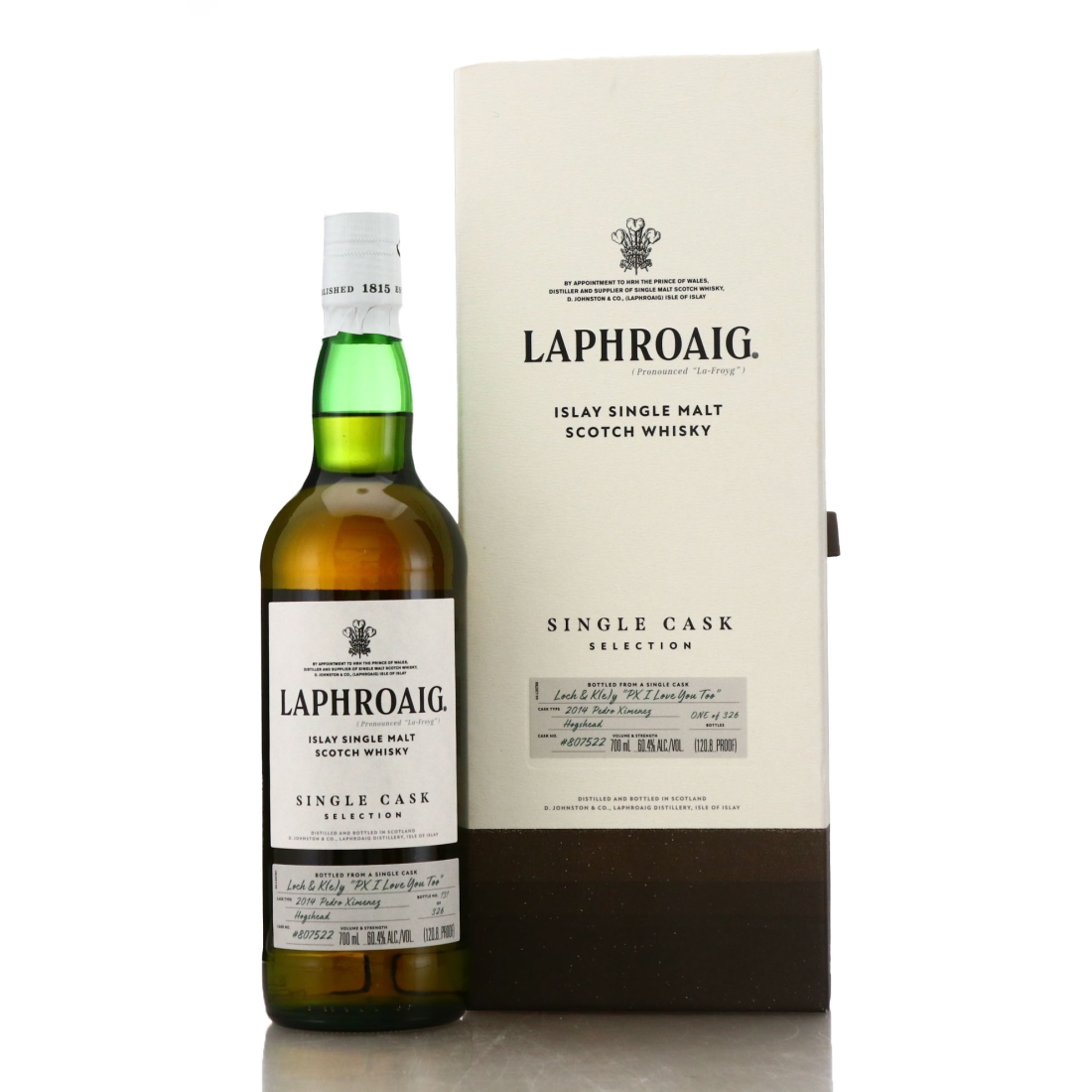 Laphroaig 2014 Single Cask 'PX I Love You Too' / Loch & Key