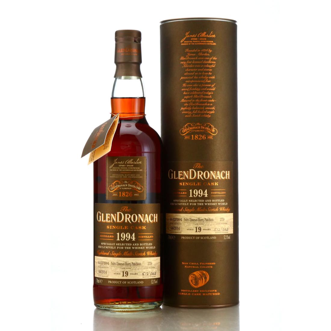 Glendronach 1994 Single PX Cask 19 Year Old #279 / The Whisky World