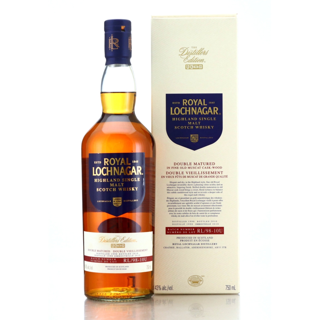 Royal Lochnagar 1998 Distillers Edition RL/98-10U 75cl
