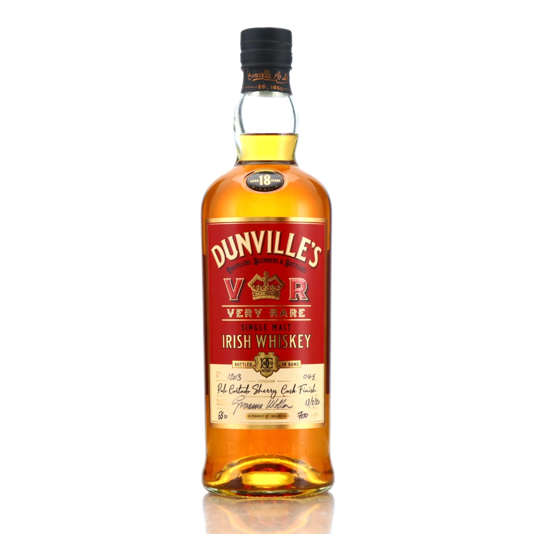 Dunville's VR 18 Year Old Single Palo Cortado Cask #1203
