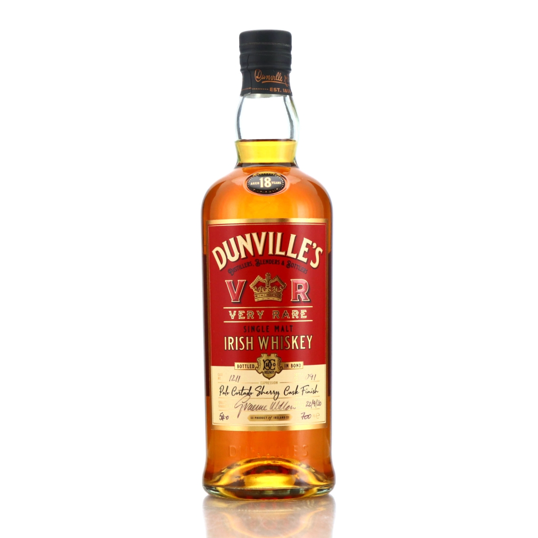Dunville's VR 18 Year Old Single Palo Cortado Cask #1211