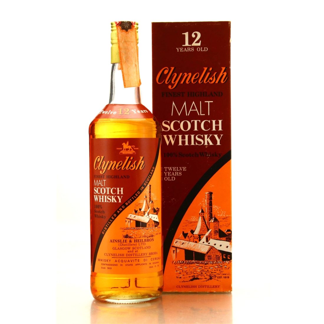 Clynelish 12 Year Old Ainslie and Heilbron Cask Strength 1973 / Edward and Edward
