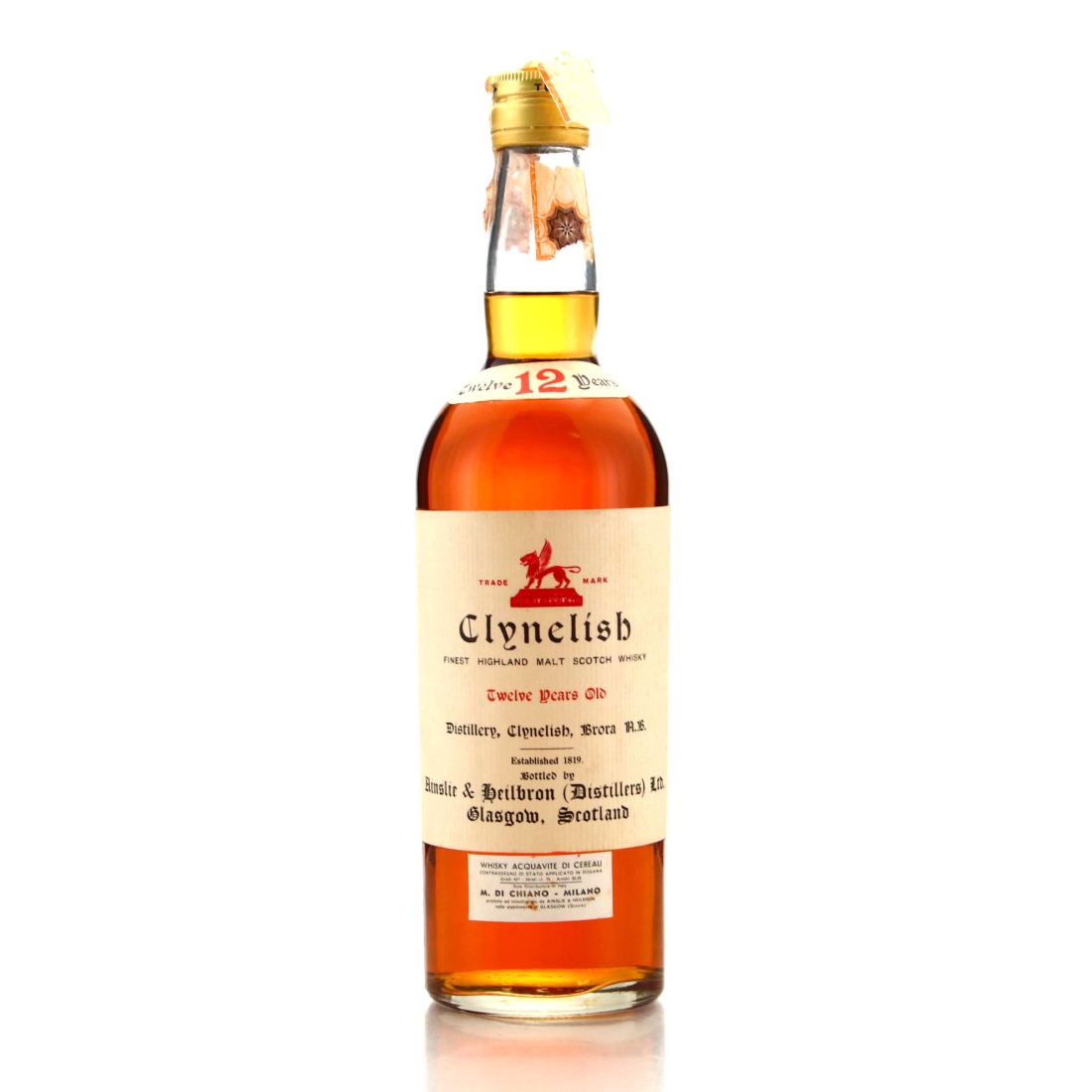 Clynelish 12 Year Old Ainslie and Heilbron 1970s / Di Chiano Import