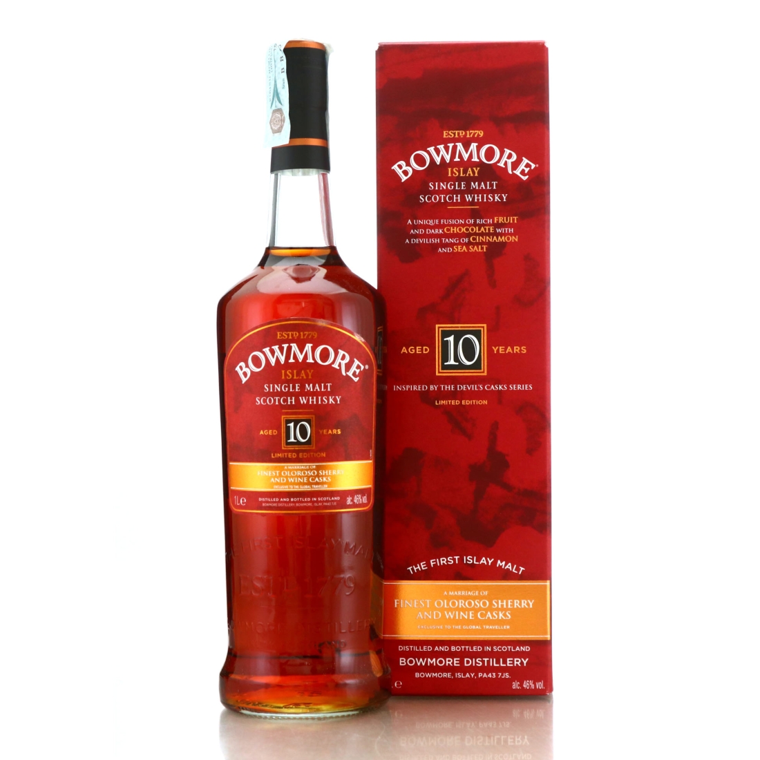 Bowmore 10 Year Old Devil's Casks Inspired 1 Litre