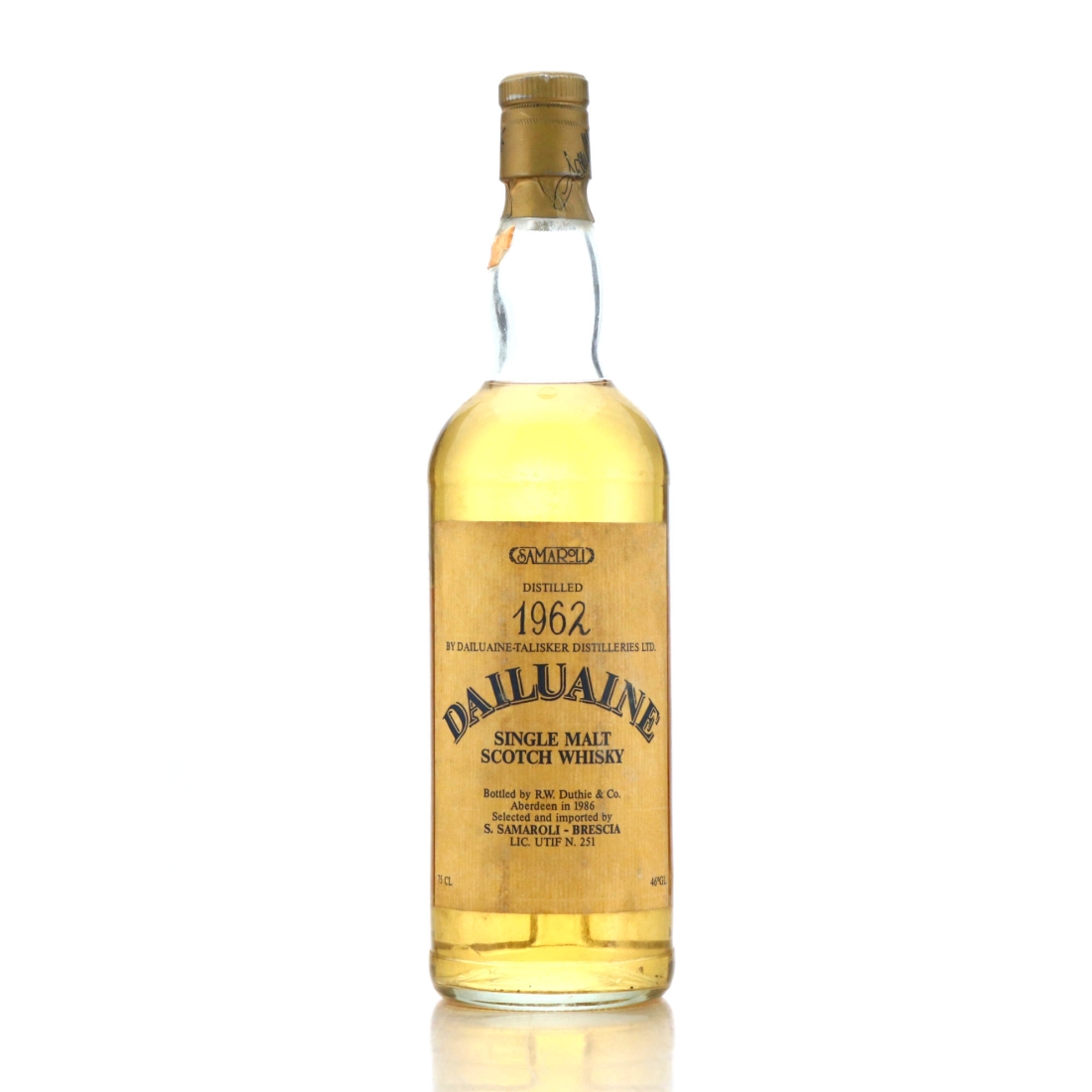 Dailuaine 1962 Samaroli 24 Year Old / Curved Distillery Label