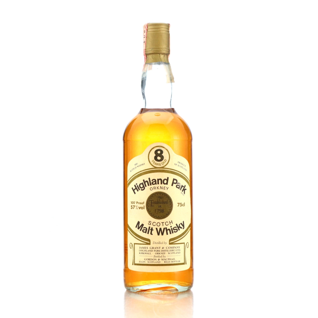 Highland Park 8 Year Old Gordon and MacPhail 100 Proof 1980s