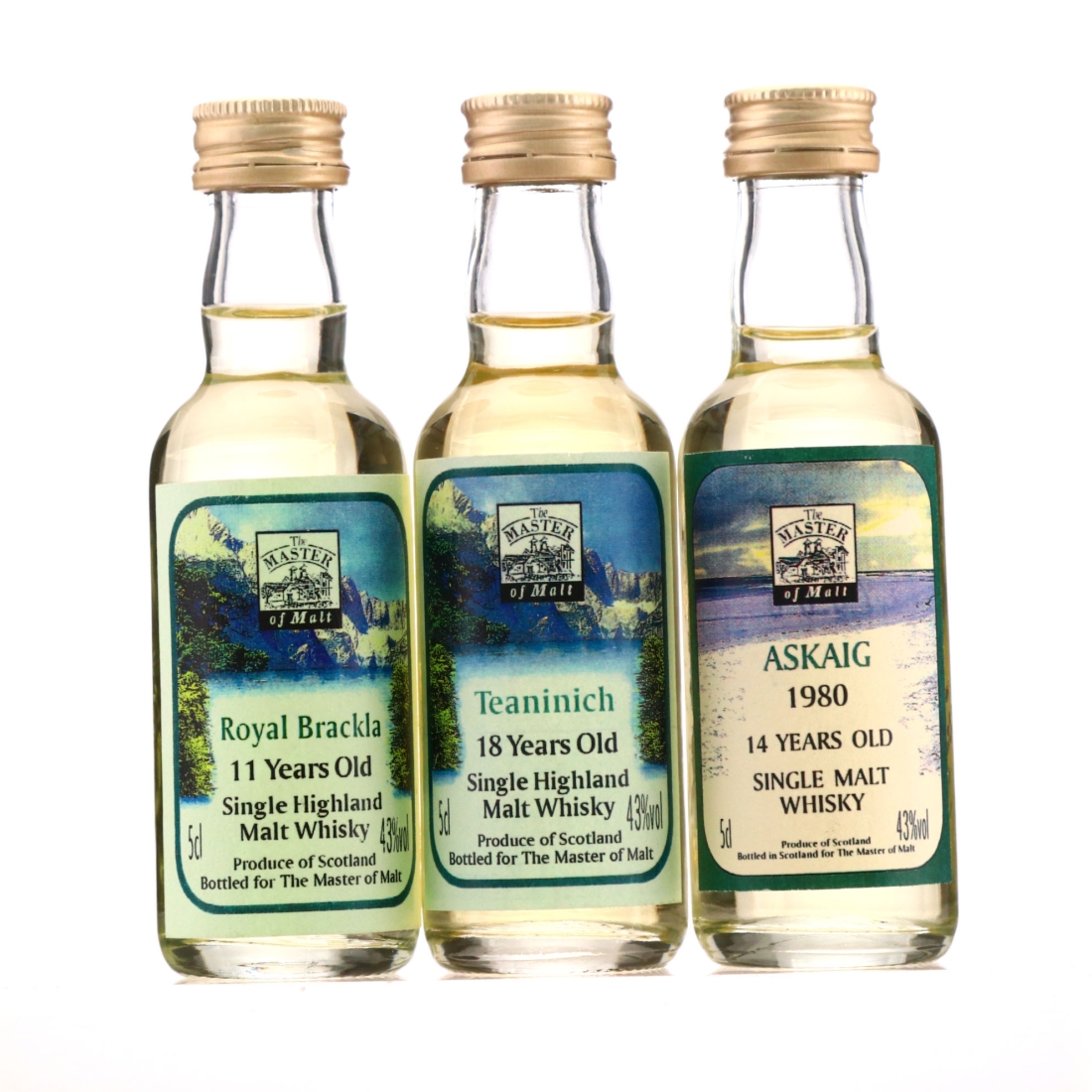 Master of Malt Single Malt Miniatures x 3