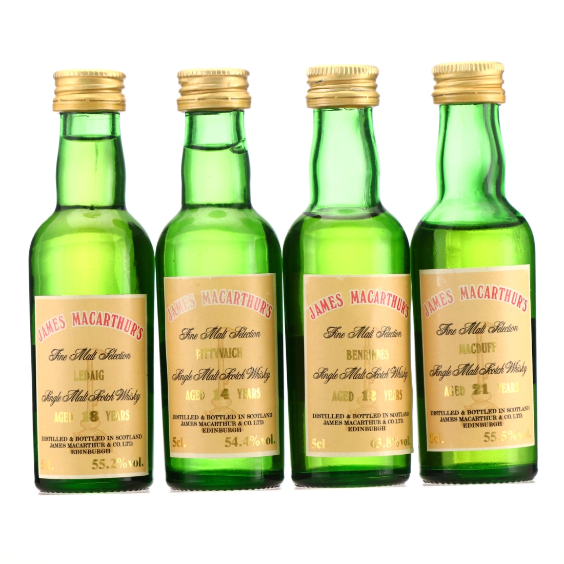 James MacArthur Fine Malt Selection Miniature x4 / Includes Pittyvaich