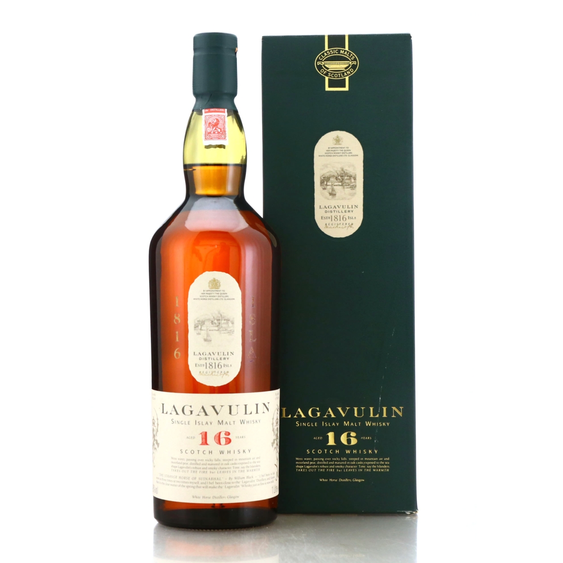 Lagavulin 16 Year Old White Horse 1990s 1 litre