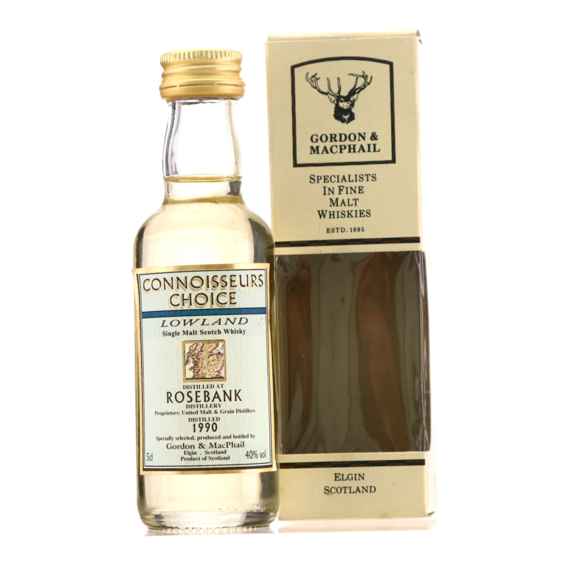 Rosebank 1990 Gordon and MacPhail Miniature
