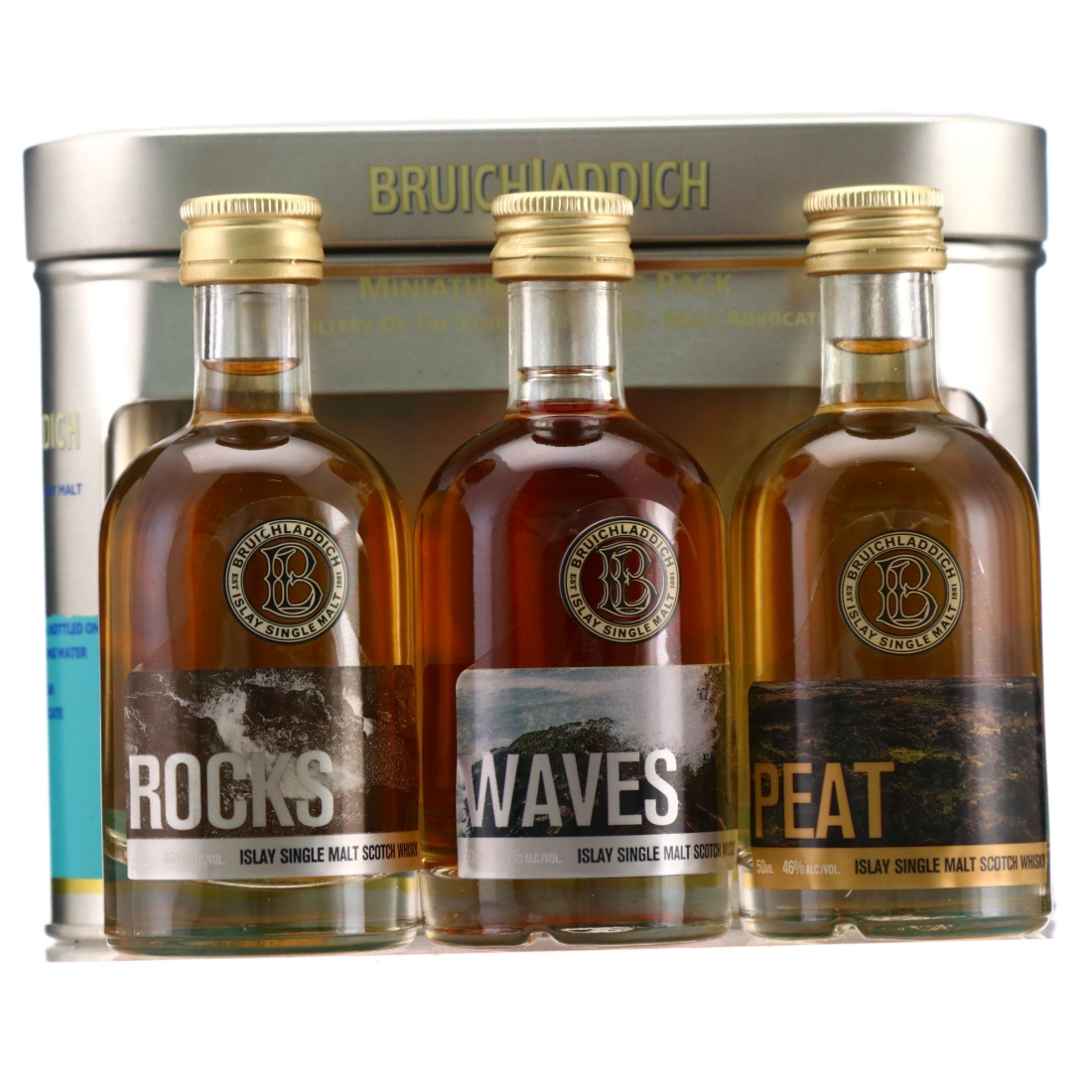 Bruichladdich Rocks, Waves & Peat Miniature Tasting Pack