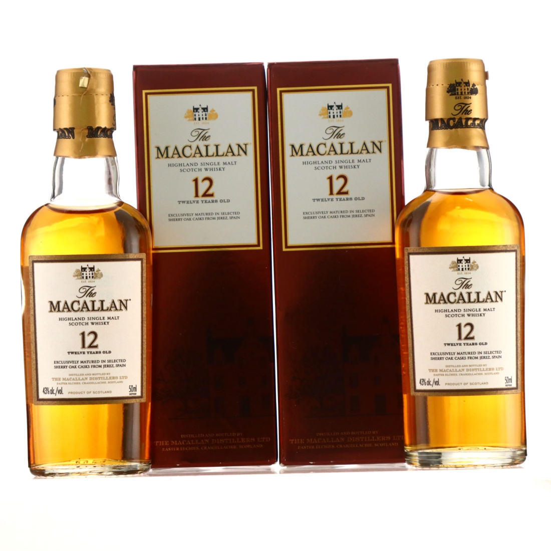 Macallan 12 Year Old Miniature pre-2018 x 2