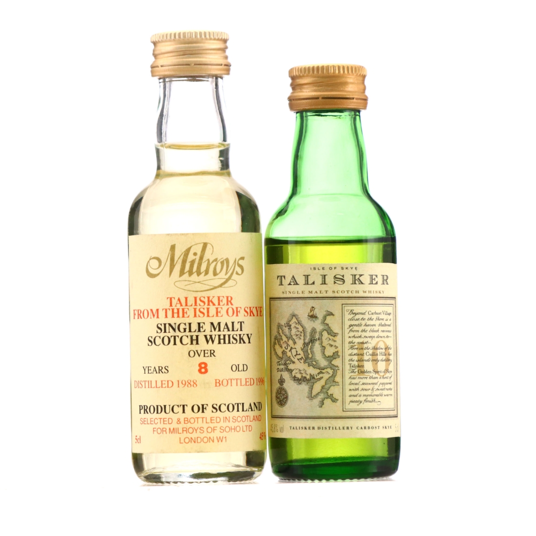 Talisker Miniature x 2 / Includes 1988