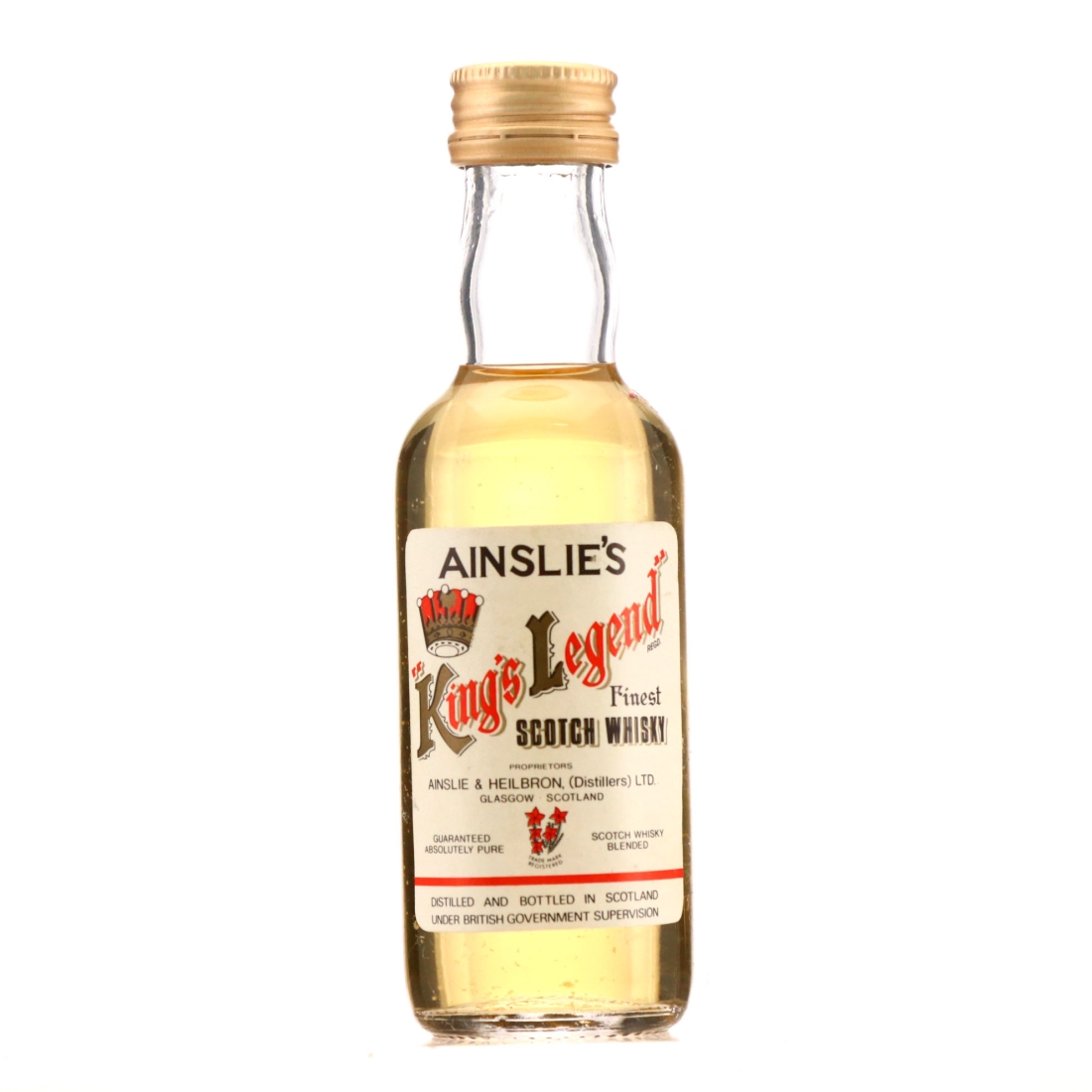 Ainslie's Kings Legend Finest Scotch Miniature
