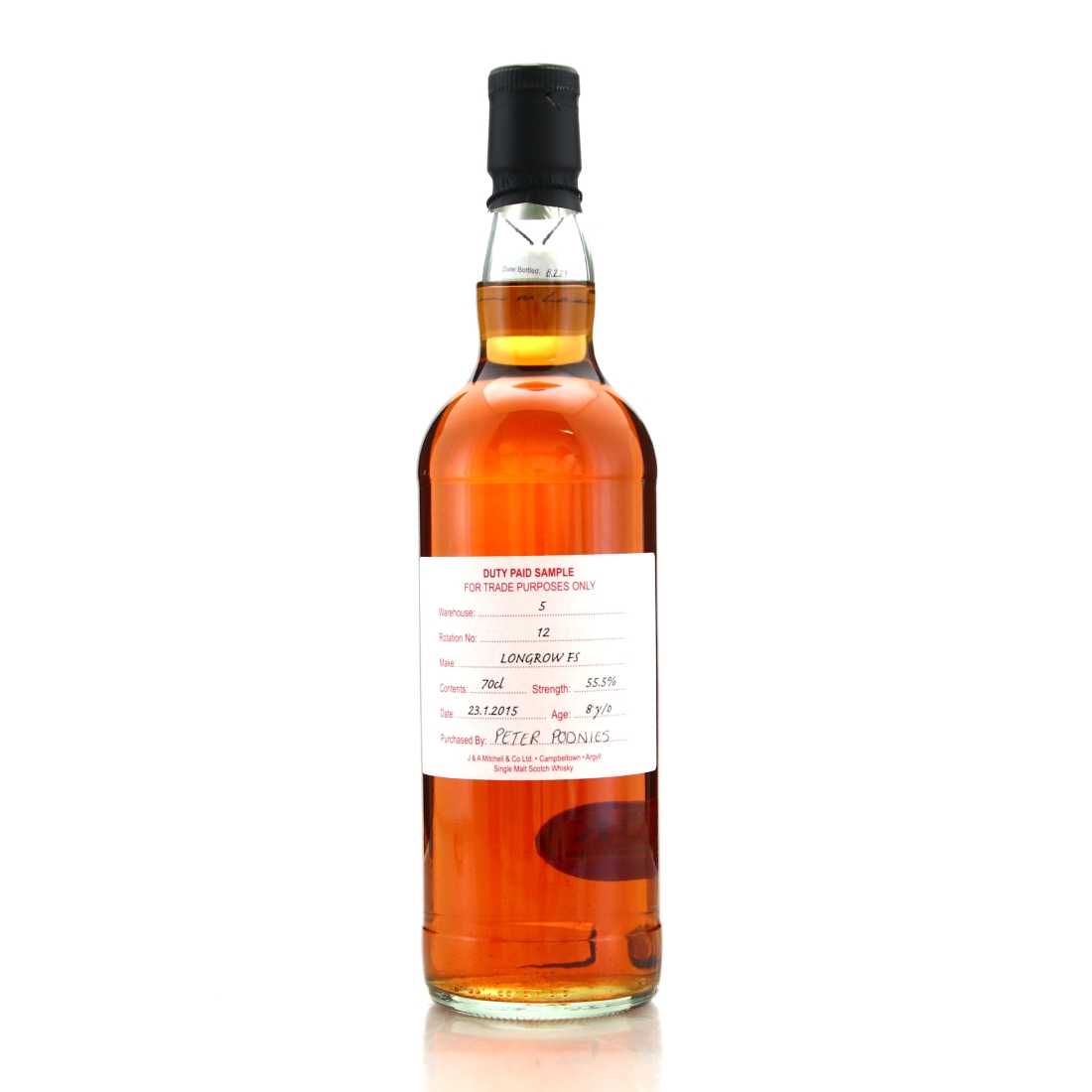 Longrow 2015 Duty Paid Sample 8 Year Old / Fresh Sherry
