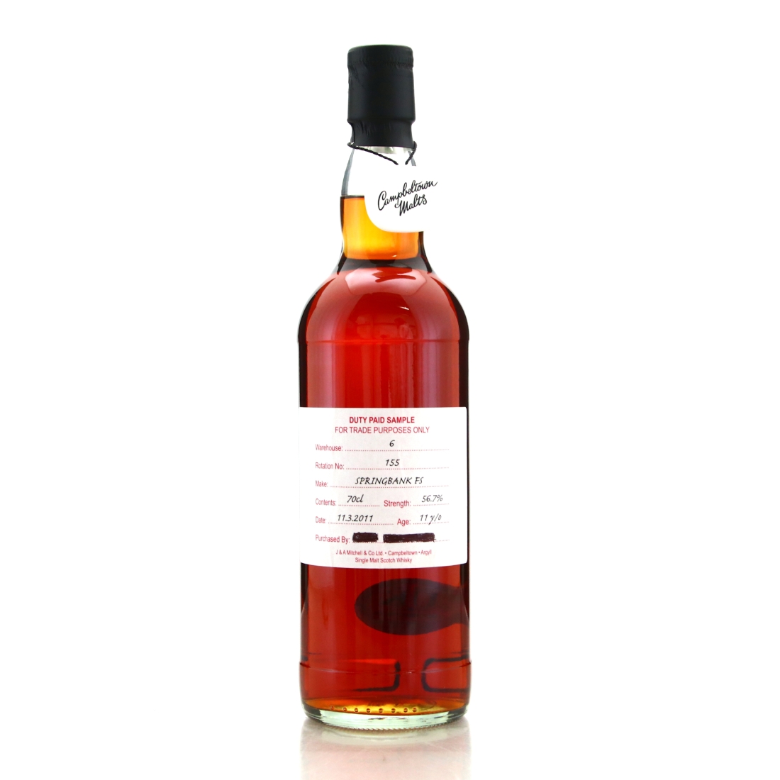 Springbank 2011 Duty Paid Sample 11 Year Old / Fresh Sherry