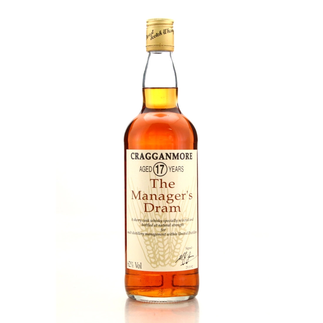 Cragganmore 17 Year Old Manager’s Dram 1992