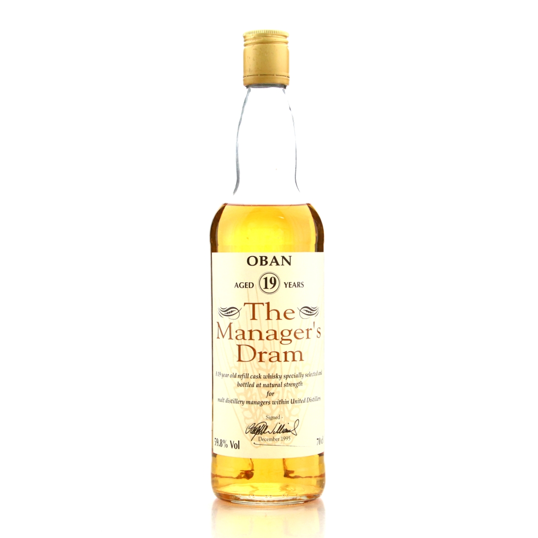 Oban 19 Year Old Manager's Dram 1995