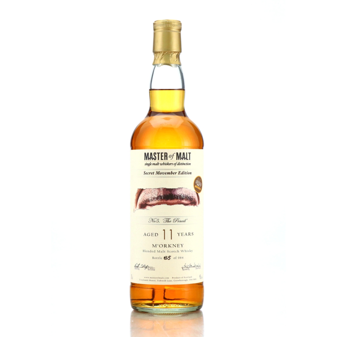 M'Orkney 11 Year Old Master of Malt / Movember 2009 - No.3 The Pencil