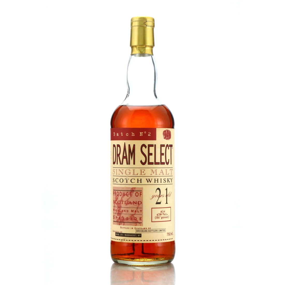 Speyside Single Malt 21 Year Old Dram Select Batch #2 75cl / US Import