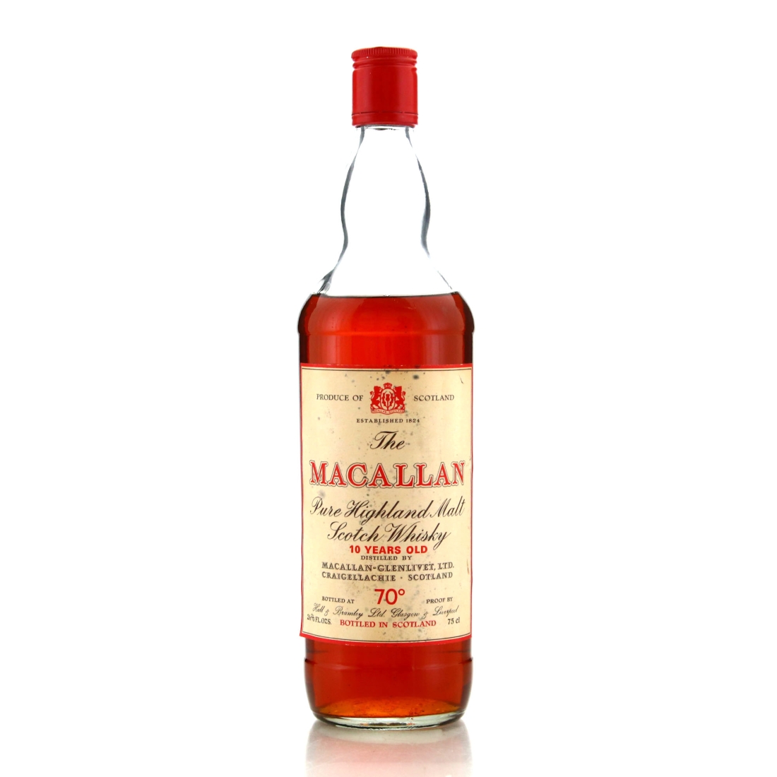 Macallan 10 Year Old Hall and Bramley 1970s