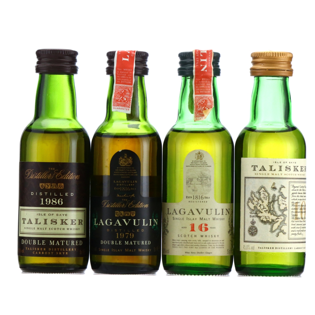Lagavulin & Talisker Miniature x 4 / Includes Inaugural Releases