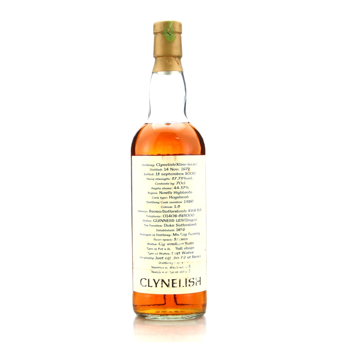 Clynelish 1972 Helmsdale 27 Year OId
