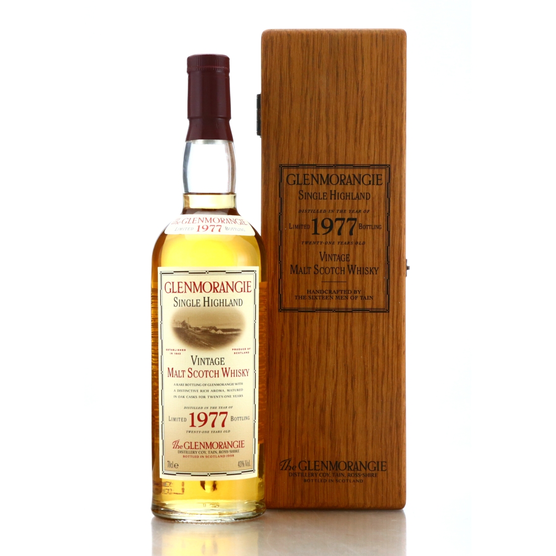 Glenmorangie 1977 21 Year Old / 1998 Edition