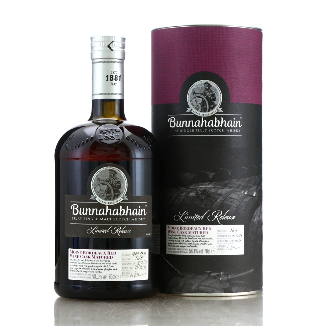 Bunnahabhain Moine 2008 Bordeaux Red Wine Cask Matured