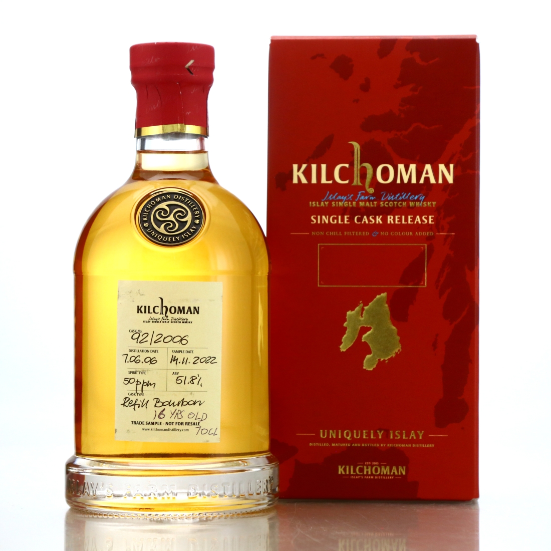Kilchoman 2006 Single Bourbon Cask #92 / Trade Sample
