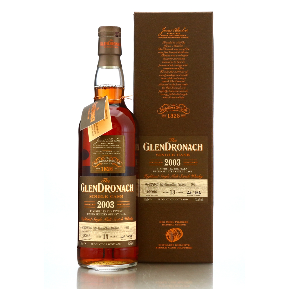 Glendronach 2003 Single PX Cask Finish 13 Year Old #4034 / Batch 14