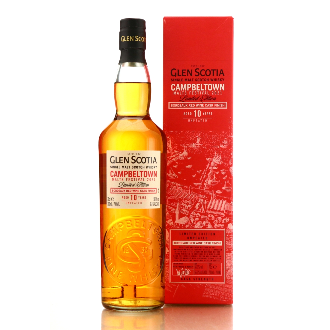 Glen Scotia 10 Year Old Bordeaux Red Wine Cask Finish / Campbeltown Malts Festival 2021