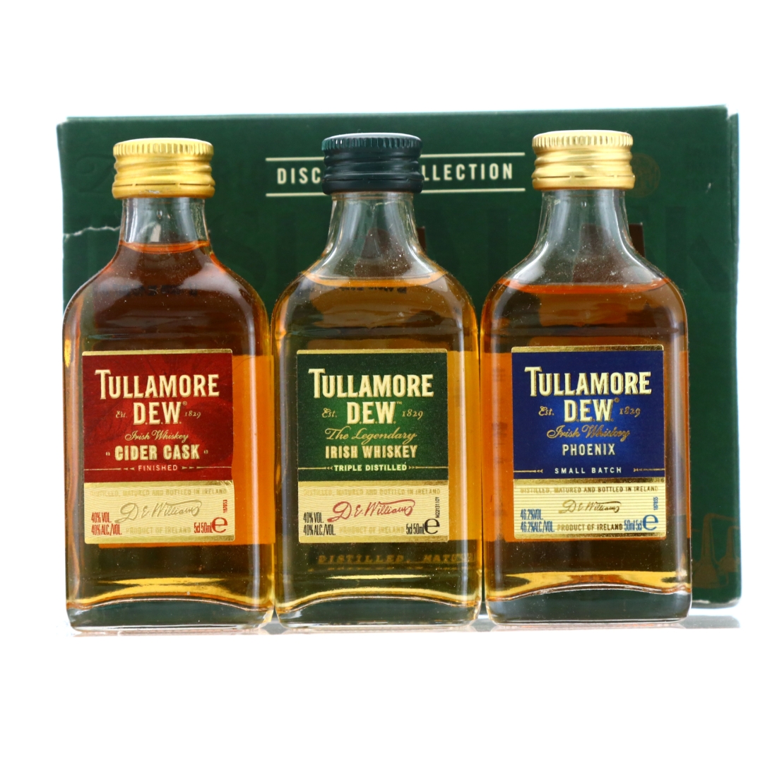 Tullamore Dew Discovery Collection Miniatures x 3