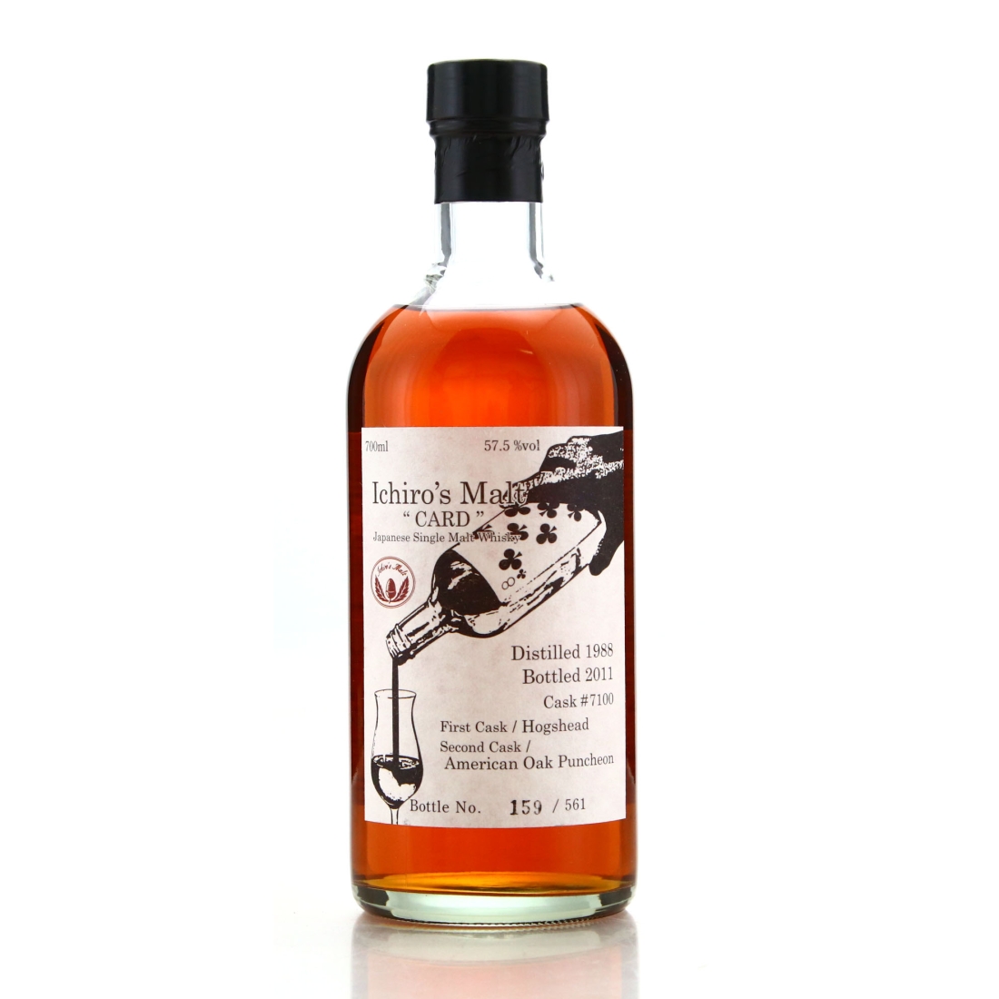 Hanyu 1988 Ichiro's Malt 'Card' #7100 / Eight of Clubs