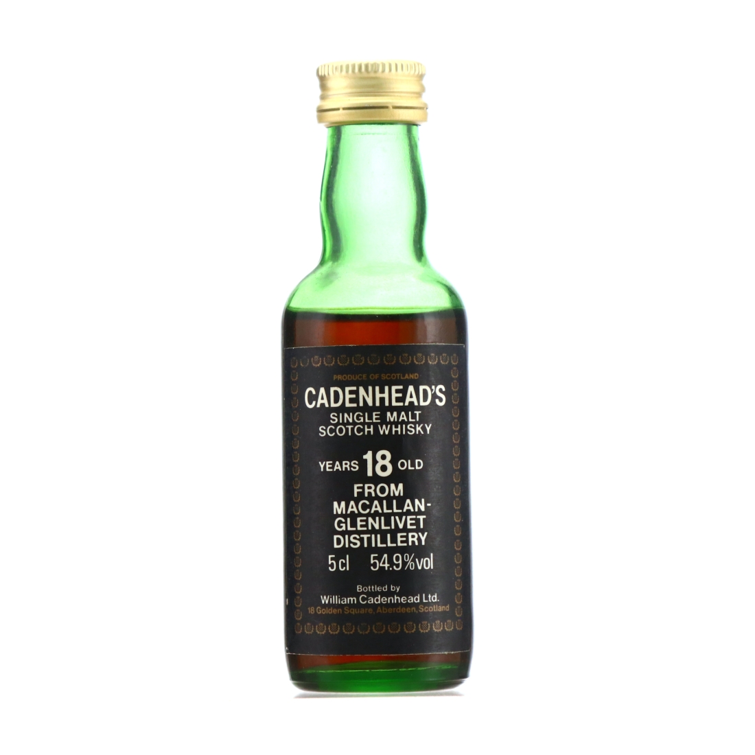Macallan 18 Year Old Cadenhead's Miniature 1980s