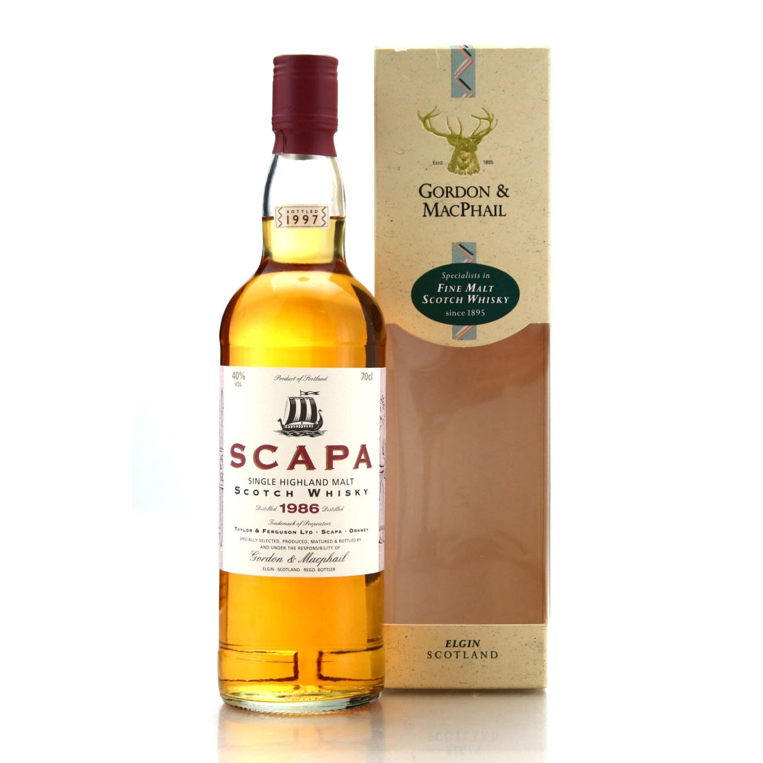 Scapa 1986 Gordon and MacPhail bottled 1997
