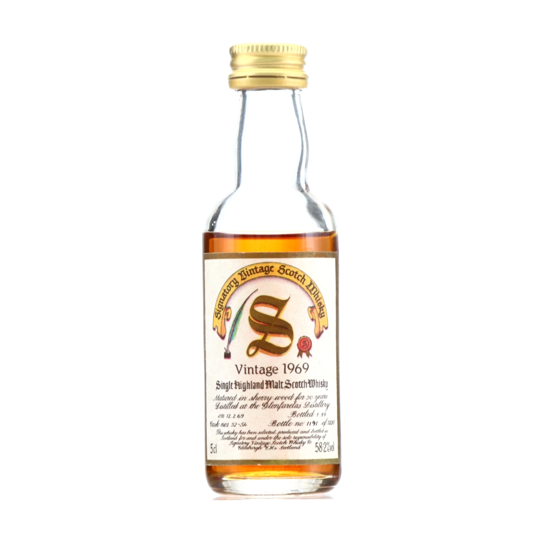 Glenfarclas 1969 Signatory Vintage 20 Year Old Miniature