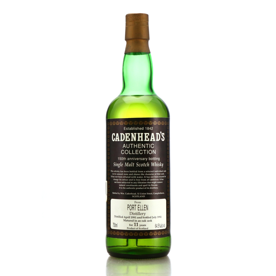 Port Ellen 1981 Cadenhead's 11 Year Old 75cl / 150th Anniversary - US Import