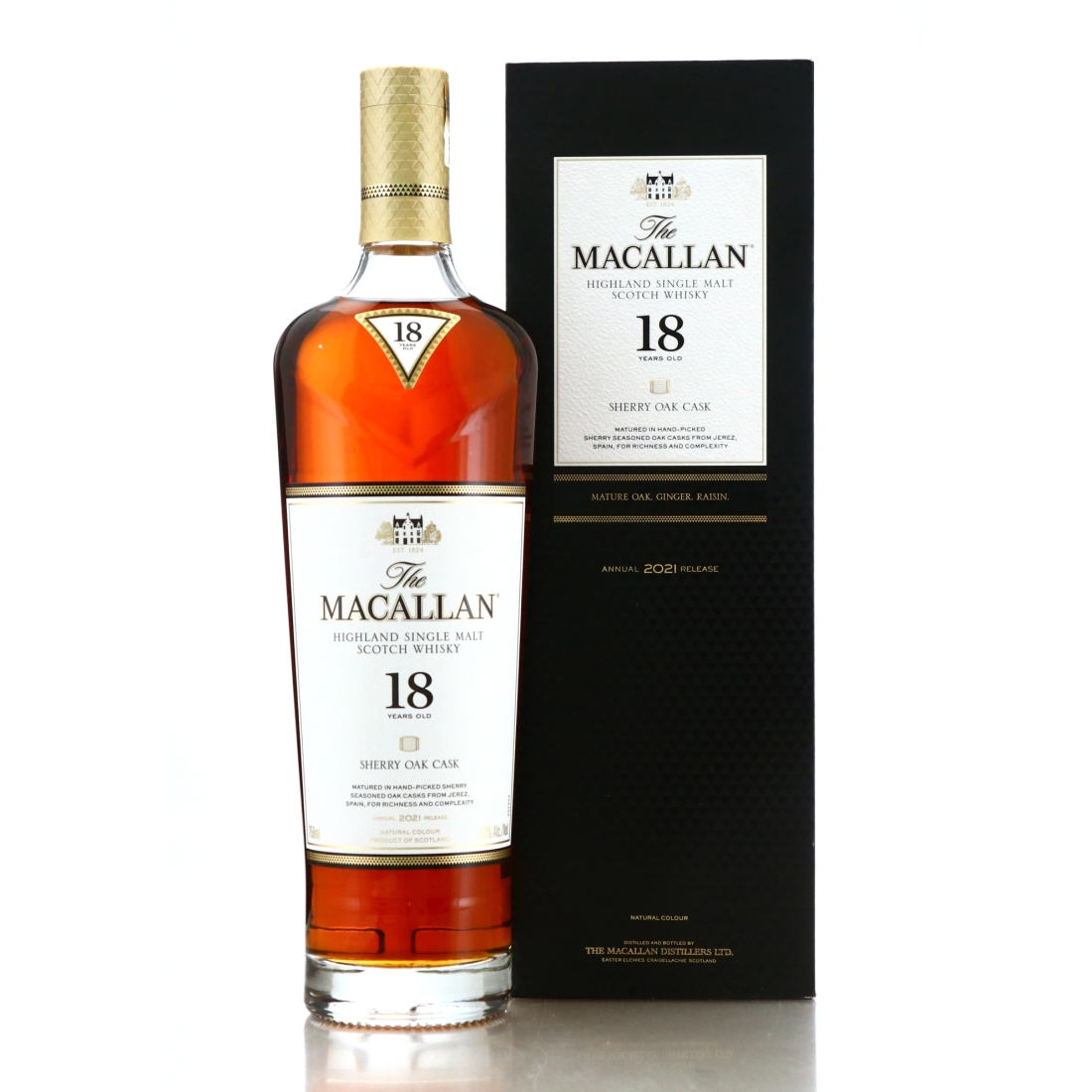 Macallan 18 Year Old Sherry Oak 2021 Release 75cl / US Import