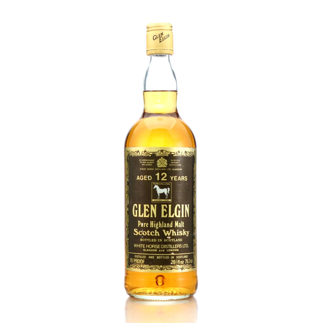 Glen Elgin 12 Year Old White Horse 1970s