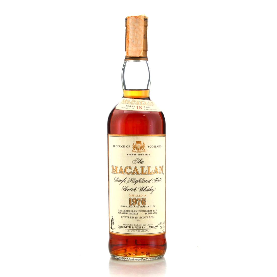 Macallan 1976 18 Year Old / Giovinetti Import